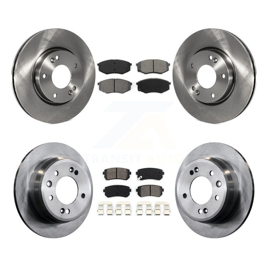 Brake Rotor Semi-Metallic Pad Front Rear Kit For Hyundai Tucson Kia Sportage FWD