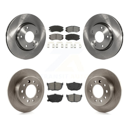 Disc Brake Rotors And Semi-Metallic Pads Front Rear Kit For Hyundai Tiburon
