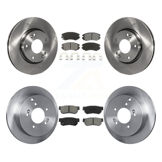 Brake Rotor And Semi-Metallic Pad Front Rear Kit For Hyundai Tucson Kia Sportage