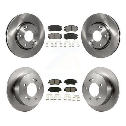 Disc Brake Rotors And Semi-Metallic Pads Front Rear Kit For Hyundai Sonata 2.4L
