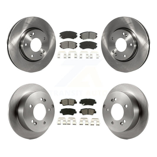 Disc Brake Rotors And Semi-Metallic Pads Front Rear Kit For Hyundai Sonata 2.4L