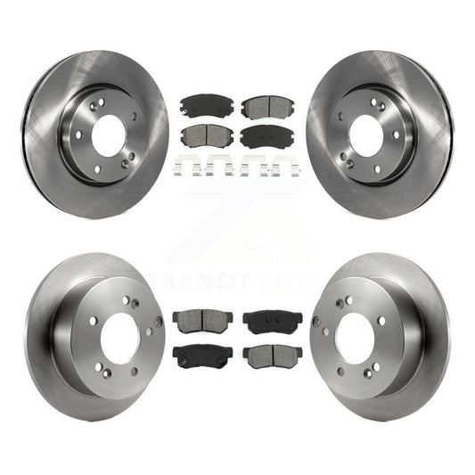 Brake Rotor And Semi-Metallic Pad Front Rear Kit For Hyundai Tucson Kia Sportage