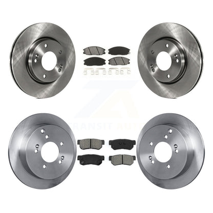 Disc Brake Rotors And Semi-Metallic Pads Front Rear Kit For Hyundai Santa Fe
