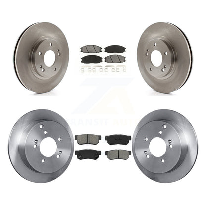 Disc Brake Rotors And Semi-Metallic Pads Front Rear Kit For Hyundai Santa Fe