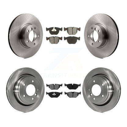 Disc Brake Rotors And Semi-Metallic Pads Front Rear Kit For BMW 530i 540i
