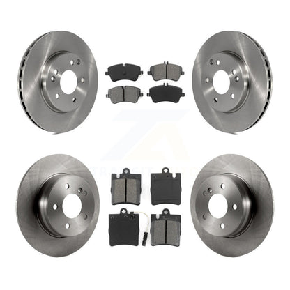 Disc Brake Rotors And Semi-Metallic Pads Front Rear Kit For Mercedes-Benz C240