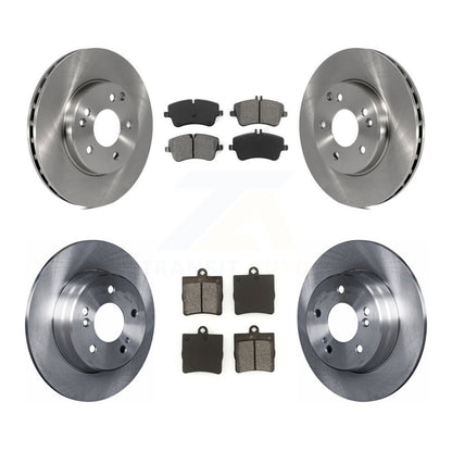 Disc Brake Rotors & Semi-Metallic Pad Front Rear Kit For Mercedes-Benz C230 C240