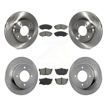 Disc Brake Rotors And Semi-Metallic Pads Front Rear Kit For Hyundai Elantra