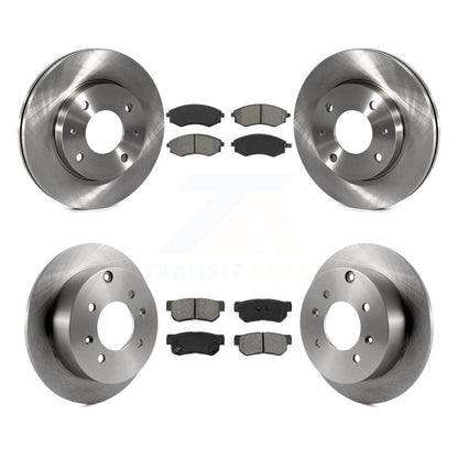 Disc Brake Rotors Semi-Metallic Pad Front Rear Kit For Hyundai Sonata Kia Optima