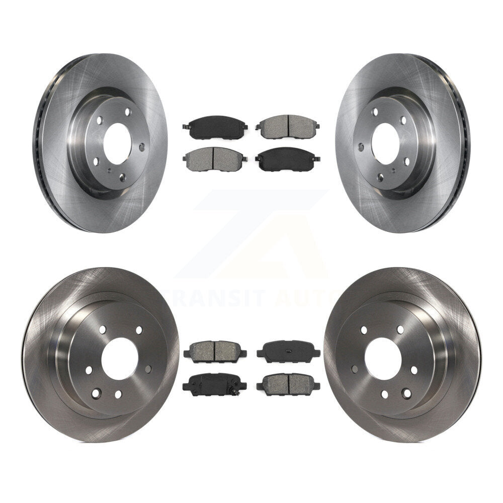 Disc Brake Rotor & Semi-Metallic Pad Front Rear Kit For Nissan 350Z INFINITI G35
