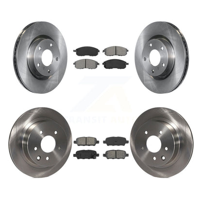 Disc Brake Rotor & Semi-Metallic Pad Front Rear Kit For Nissan 350Z INFINITI G35