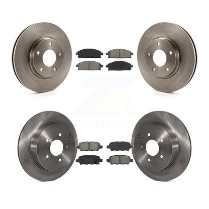 Disc Brake Rotor And Semi-Metallic Pad Front Rear Kit For 2004-2009 Nissan Quest