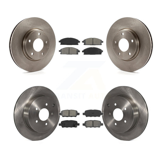 Disc Brake Rotor And Semi-Metallic Pad Front Rear Kit For 2004-2009 Nissan Quest