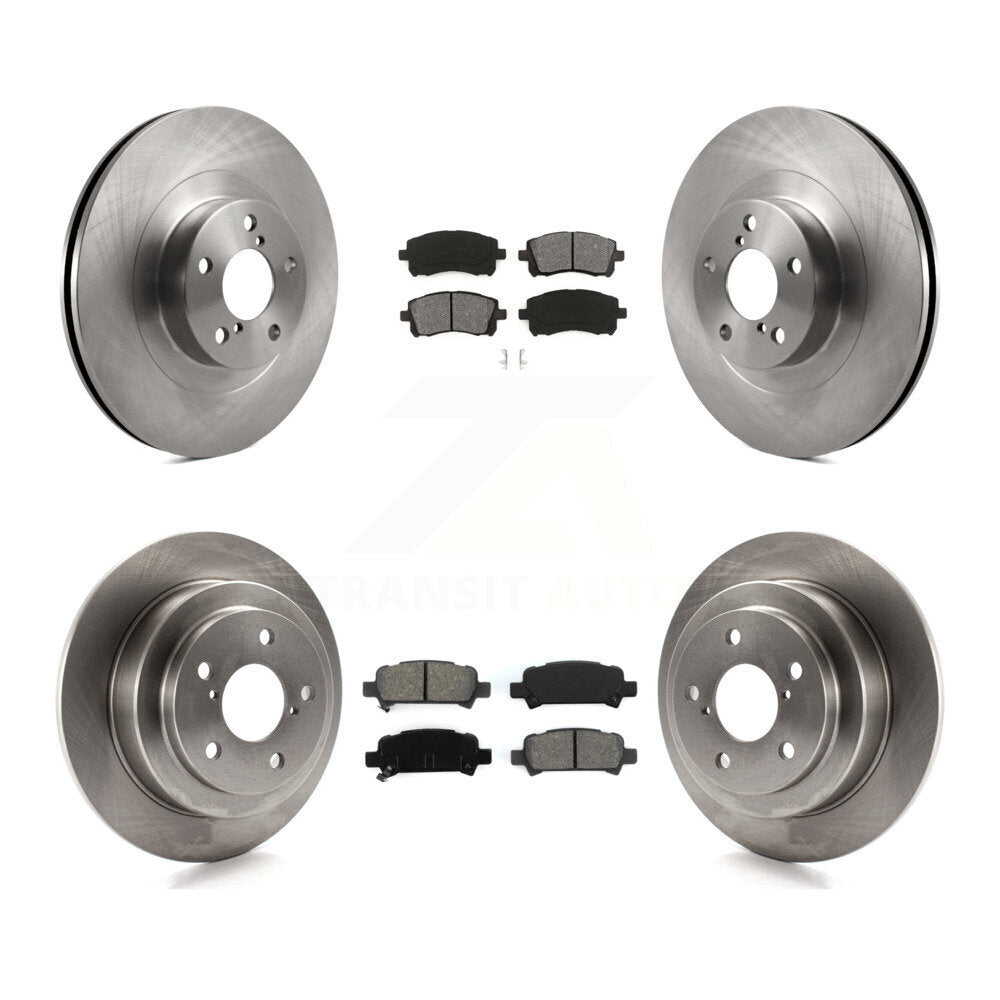 Disc Brake Rotors & Semi-Metallic Pad Front Rear Kit For 2002 Subaru Impreza WRX