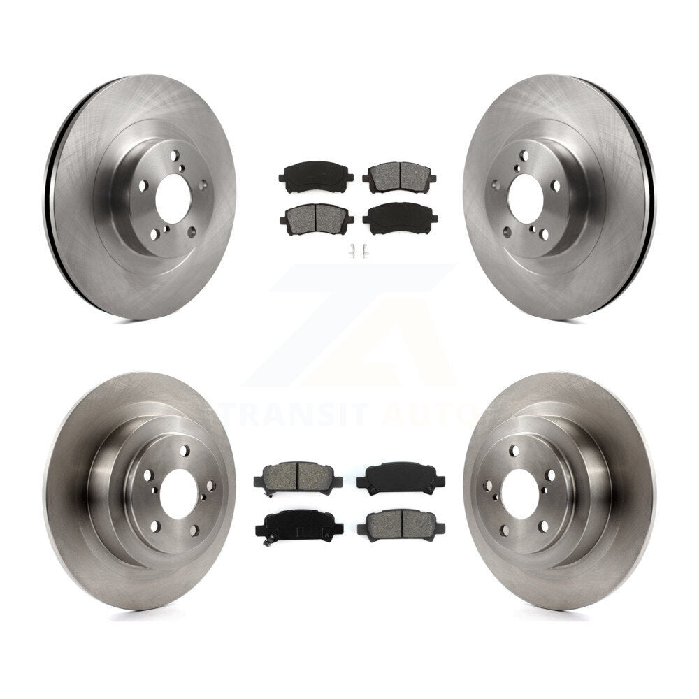 Disc Brake Rotors And Semi-Metallic Pad Front Rear Kit For Subaru Outback Legacy