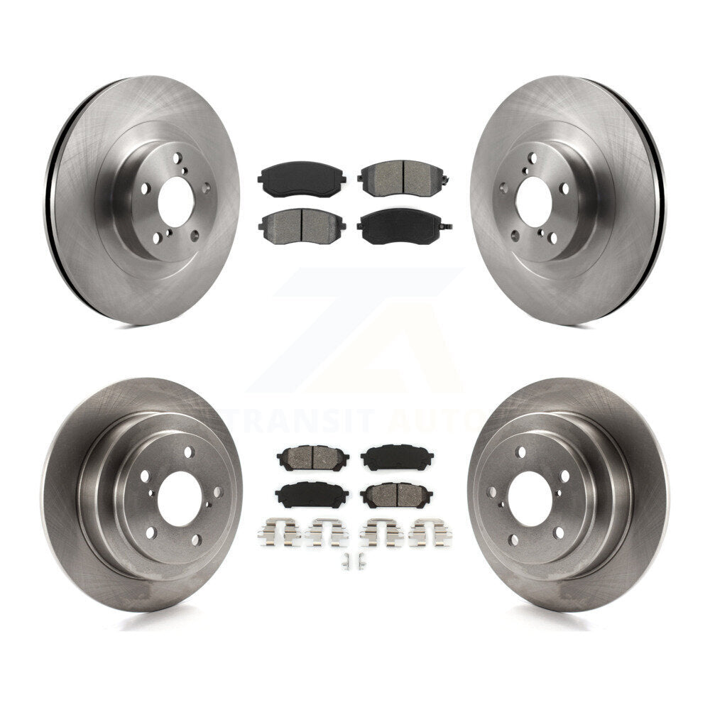 Brake Rotors & Semi-Metallic Pad Front Rear Kit For Subaru Forester Impreza Saab