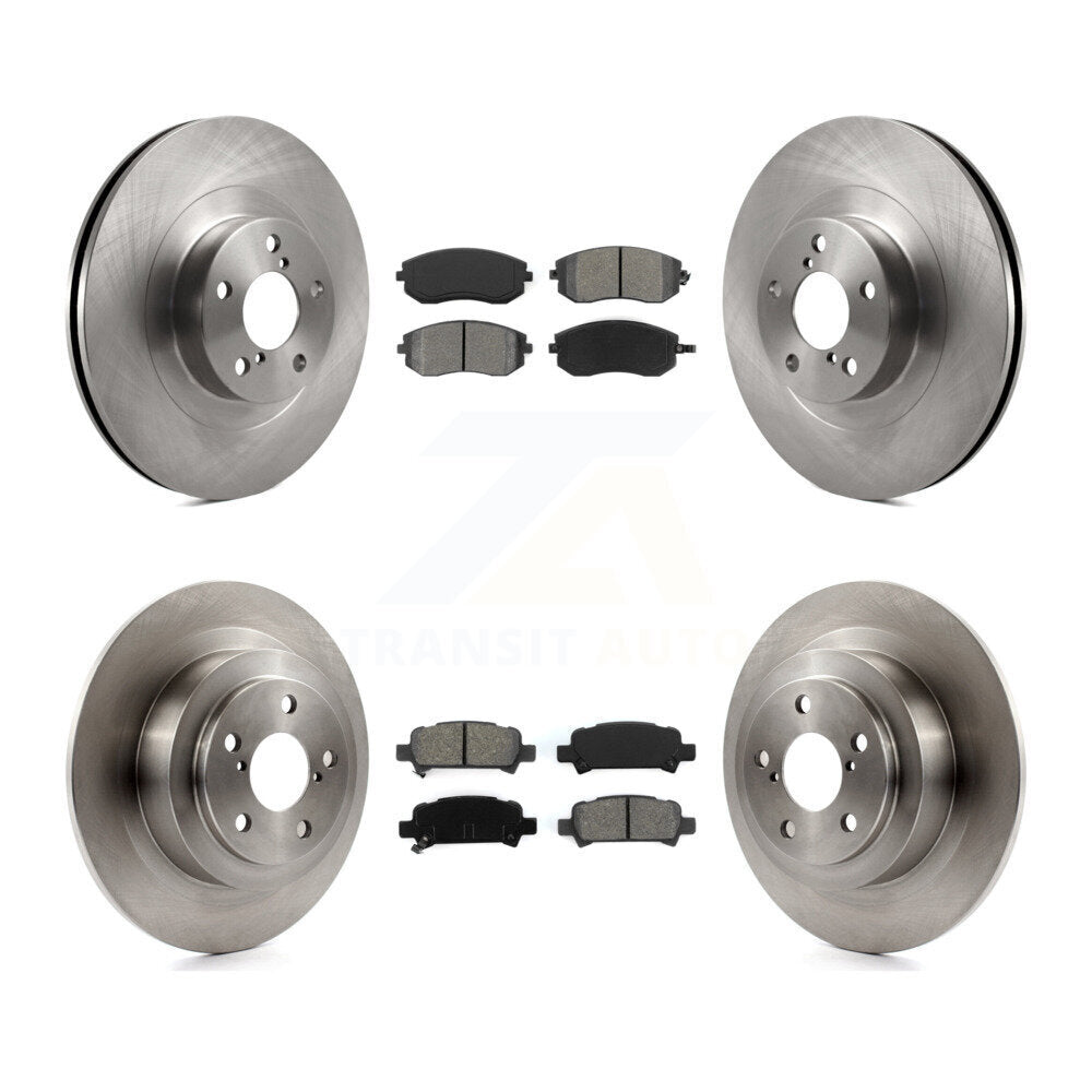 Disc Brake Rotor Semi-Metallic Pad Front Rear Kit For Subaru Outback Legacy Baja