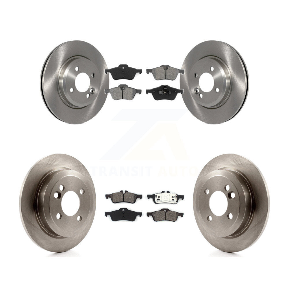 Disc Brake Rotors And Semi-Metallic Pads Front Rear Kit For Mini Cooper