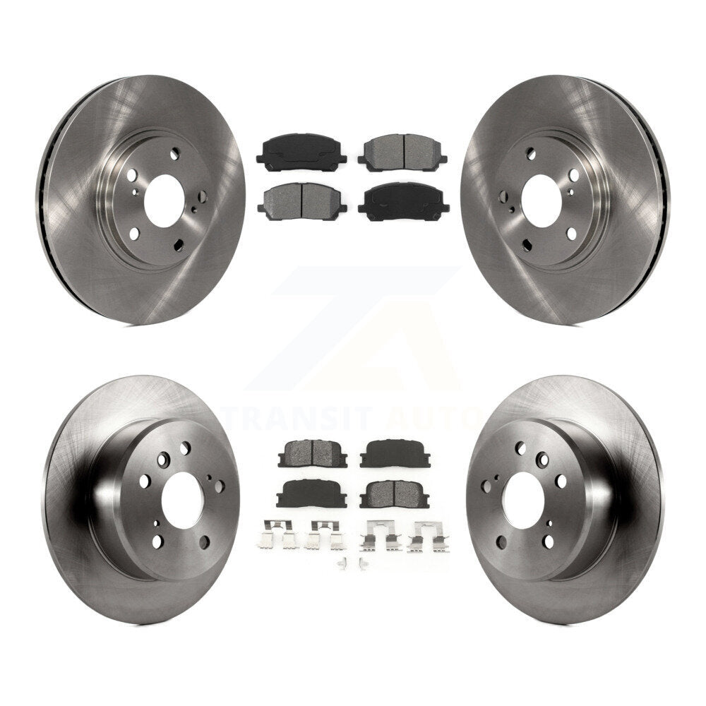 Brake Rotor Semi-Metallic Pad Front Rear Kit For 2001-2003 Toyota Highlander FWD