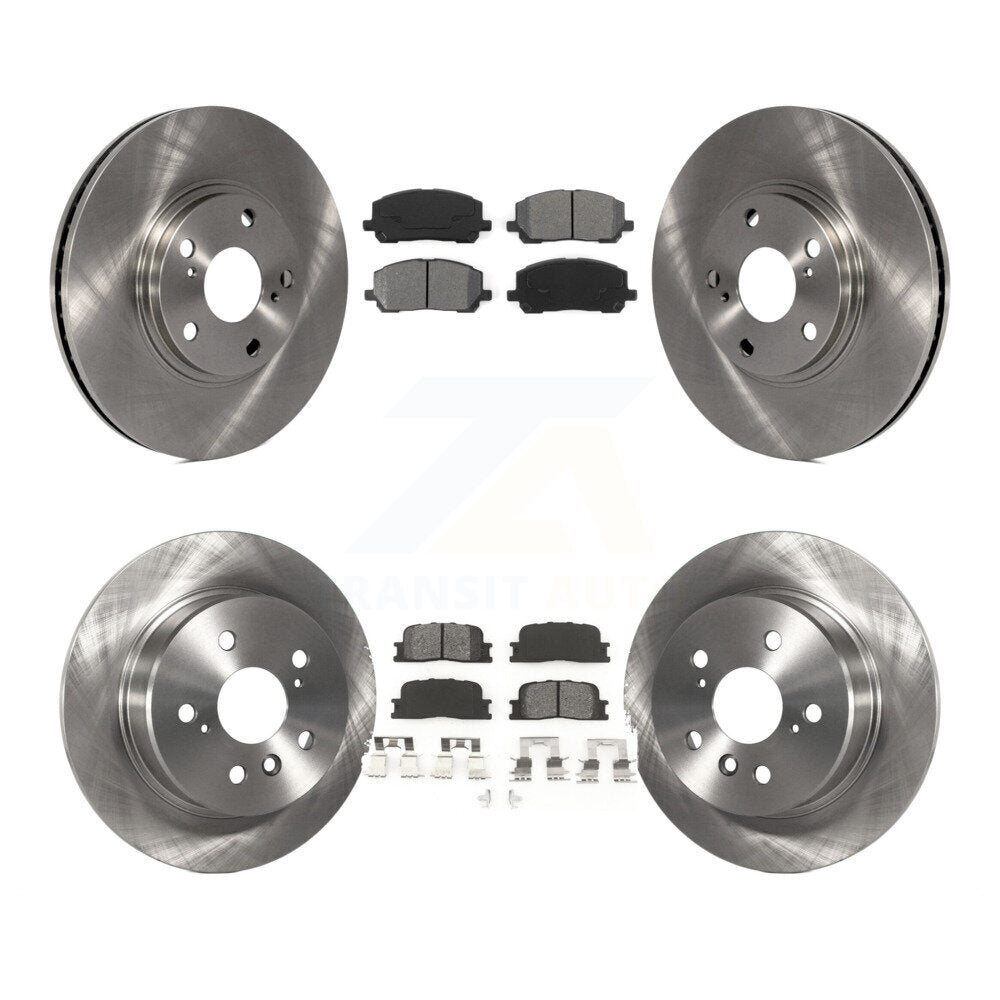 Brake Rotor Semi-Metallic Pad Front Rear Kit For 2001-2003 Toyota Highlander AWD