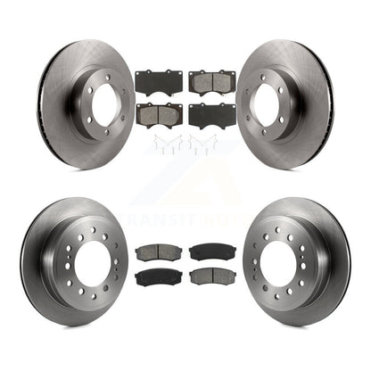 Disc Brake Rotor Semi-Metallic Pad Front Rear Kit For Toyota 4Runner Lexus GX470
