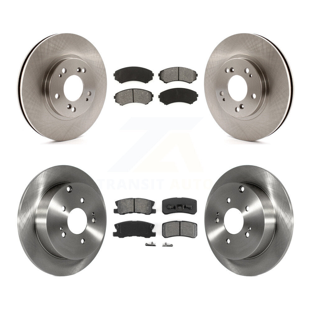 Disc Brake Rotors And Semi-Metallic Pads Front Rear Kit For Mitsubishi Endeavor