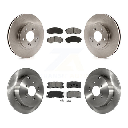 Disc Brake Rotors And Semi-Metallic Pads Front Rear Kit For Mitsubishi Endeavor