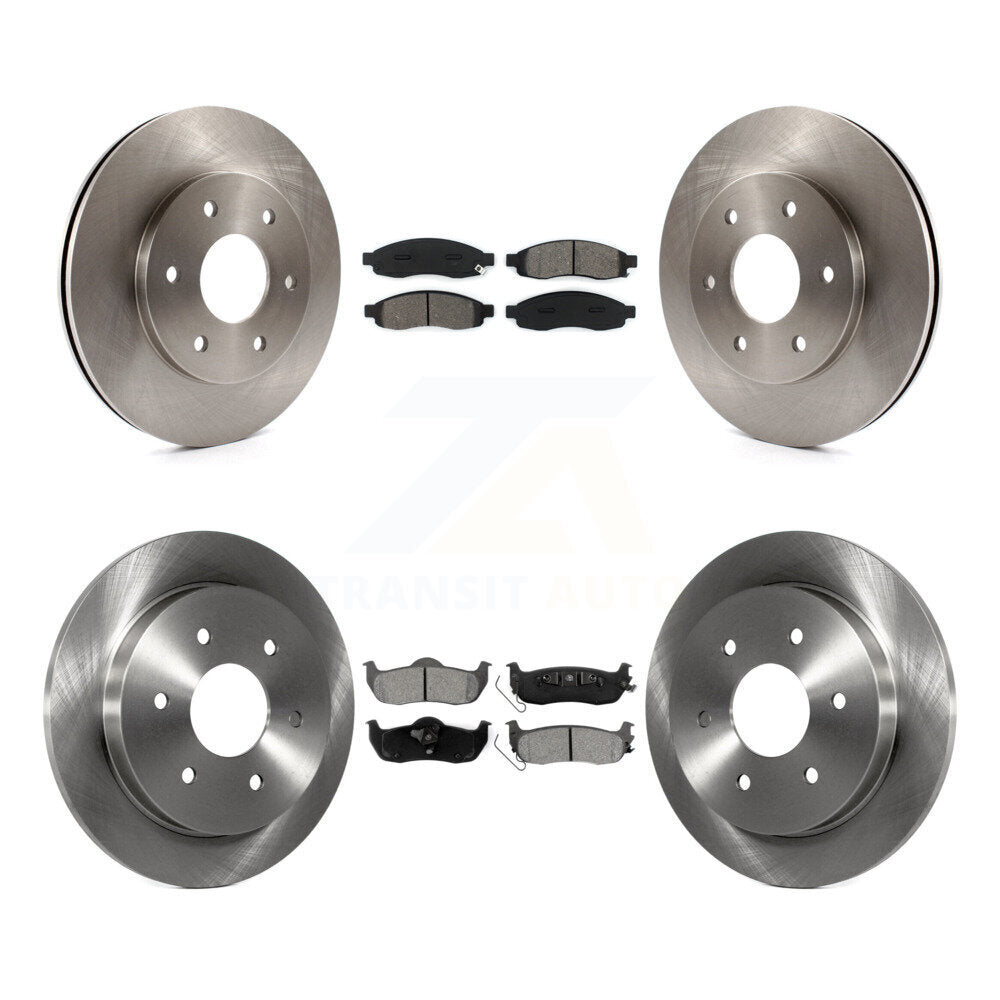 Brake Rotors Semi-Metallic Pad Front Rear Kit For Nissan TITAN Pathfinder Armada