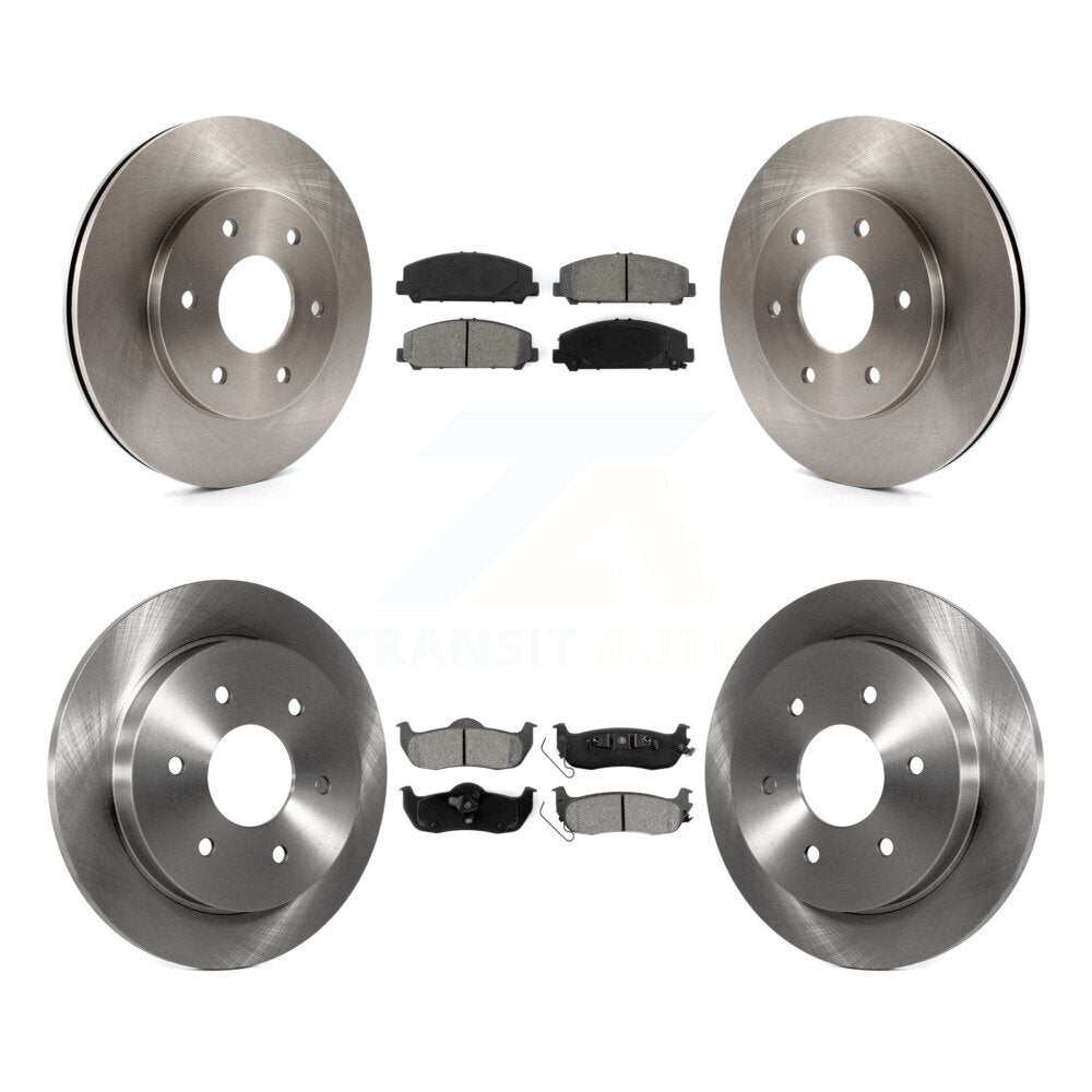 Disc Brake Rotors And Semi-Metallic Pads Front Rear Kit For INFINITI QX56