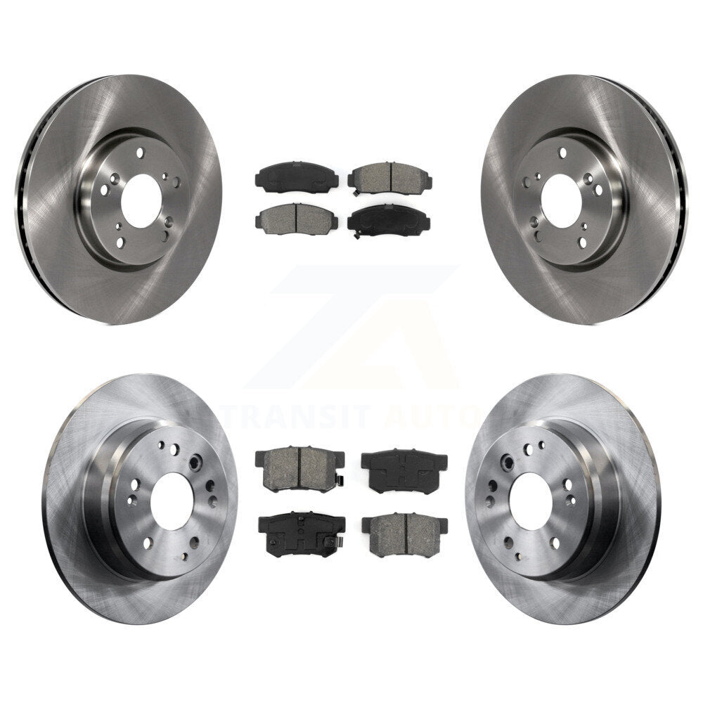 Brake Rotor Semi-Metallic Pad Front Rear Kit For Acura TL Automatic transmission