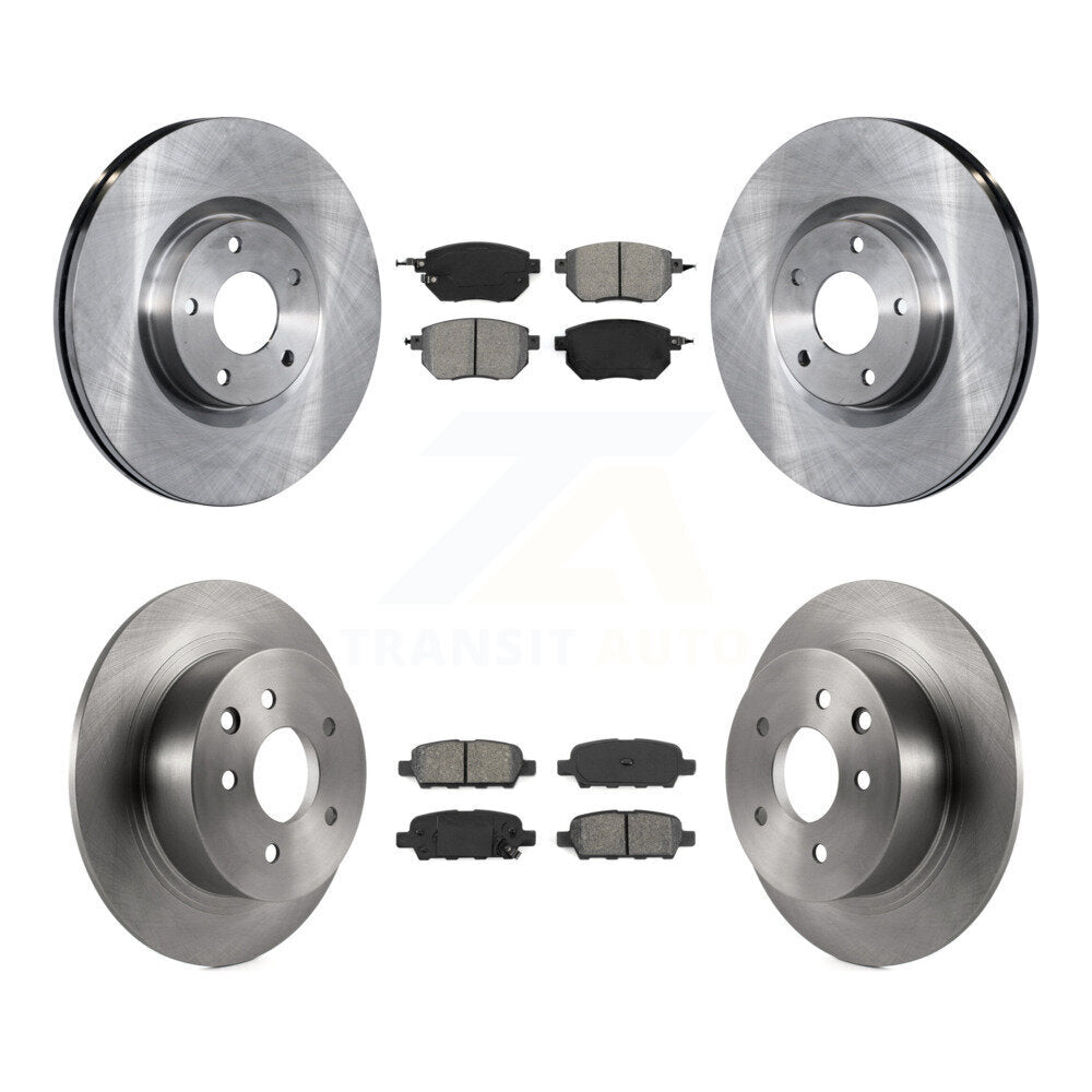 Disc Brake Rotors And Semi-Metallic Pads Front Rear Kit For Nissan Altima Maxima