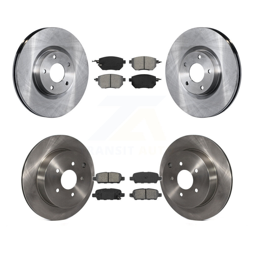 Brake Rotor And Semi-Metallic Pad Front Rear Kit For Nissan Murano INFINITI FX35
