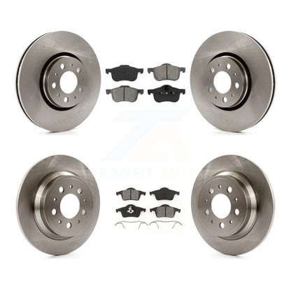 Disc Brake Rotors And Semi-Metallic Pads Front Rear Kit For Volvo S60