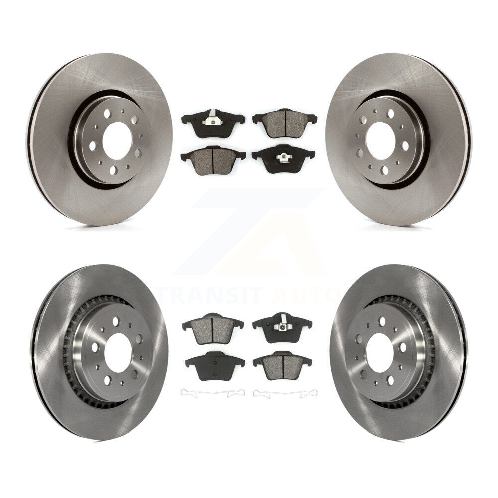 Disc Brake Rotors And Semi-Metallic Pads Front Rear Kit For Volvo XC90