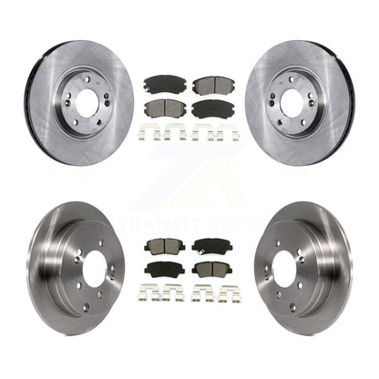 Disc Brake Rotor & Semi-Metallic Pad Front Rear Kit For Kia Amanti Hyundai Azera