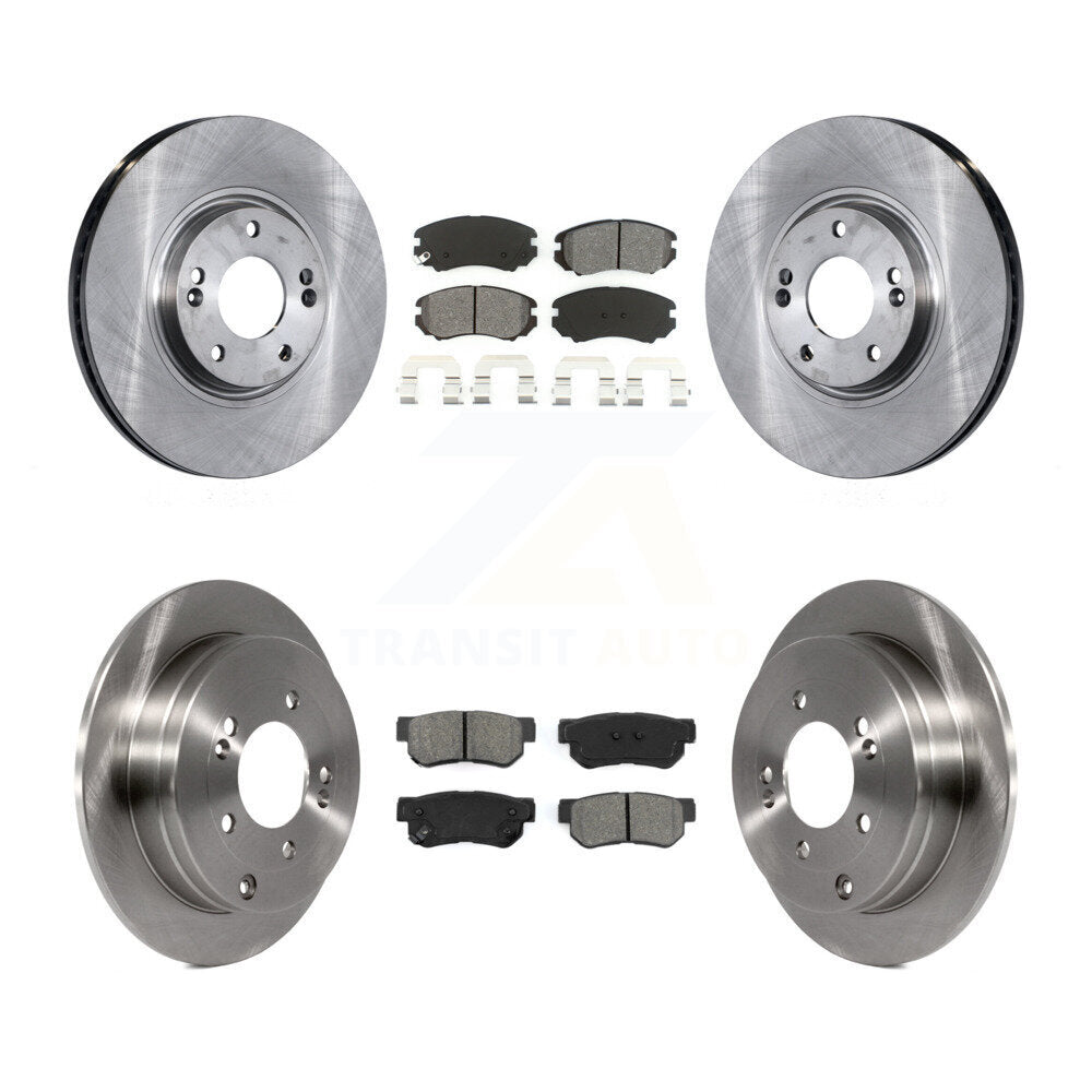 Disc Brake Rotors And Semi-Metallic Pads Front Rear Kit For Hyundai Azera