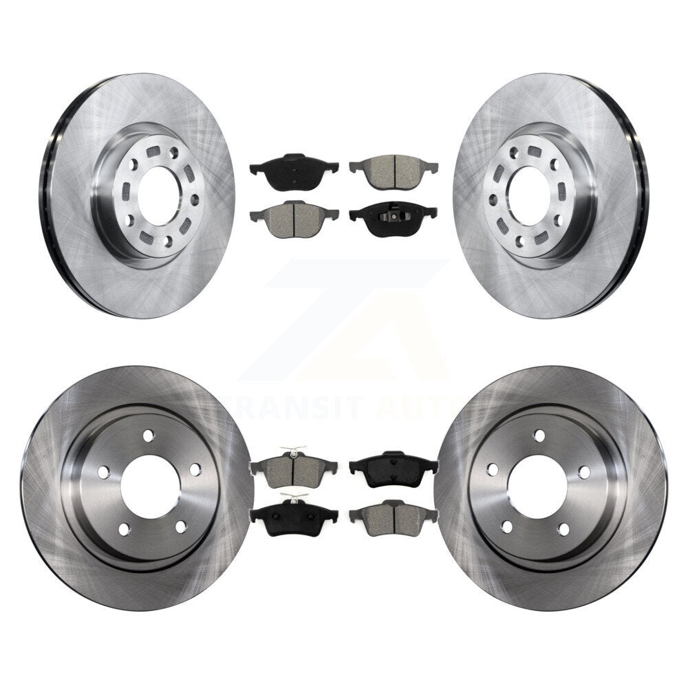 Disc Brake Rotors And Semi-Metallic Pads Front Rear Kit For Mazda 3 Sport