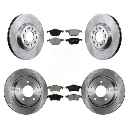 Disc Brake Rotors And Semi-Metallic Pads Front Rear Kit For Mazda 3 Sport