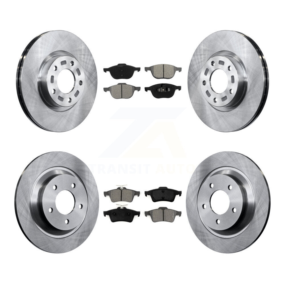 Disc Brake Rotors And Semi-Metallic Pads Front Rear Kit For Mazda 5