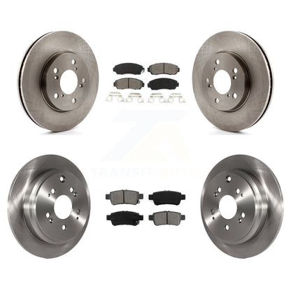 Disc Brake Rotors & Semi-Metallic Pad Front Rear Kit For 2005-2010 Honda Odyssey