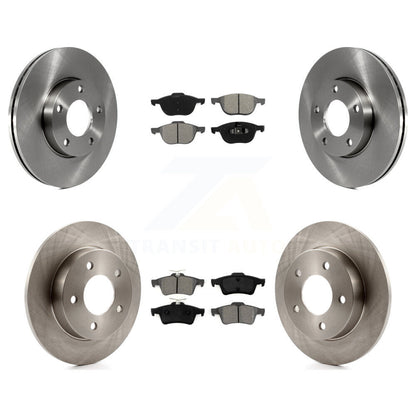 Disc Brake Rotors And Semi-Metallic Pads Front Rear Kit For Mazda 3 Sport