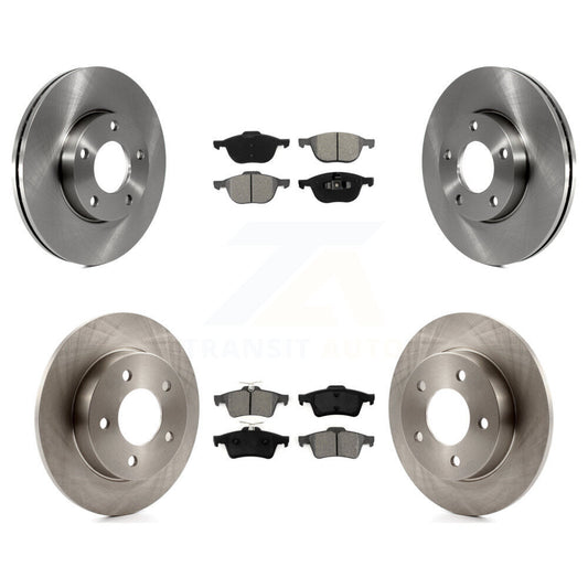 Disc Brake Rotors And Semi-Metallic Pads Front Rear Kit For Mazda 3 Sport