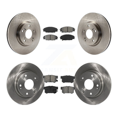 Disc Brake Rotors And Semi-Metallic Pad Front Rear Kit For Honda Civic Acura CSX