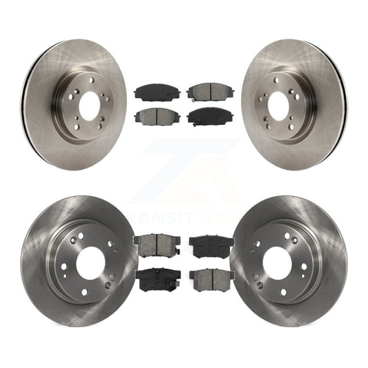 Disc Brake Rotors And Semi-Metallic Pad Front Rear Kit For Honda Civic Acura CSX