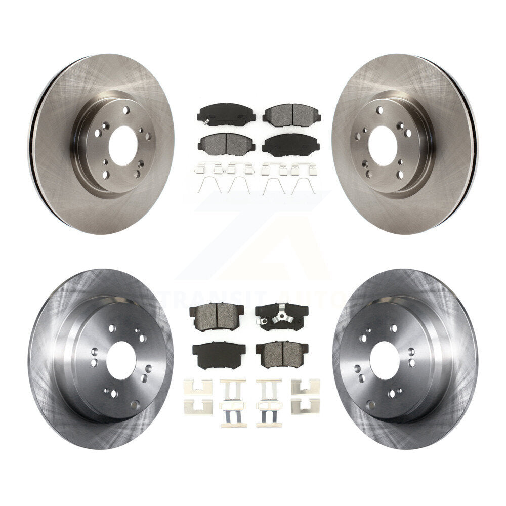 Disc Brake Rotors And Semi-Metallic Pads Front Rear Kit For 2005-2006 Honda CR-V