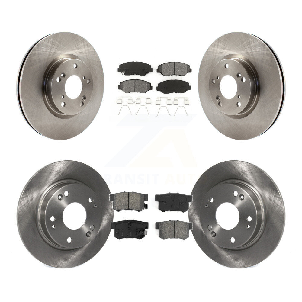 Disc Brake Rotors And Semi-Metallic Pad Front Rear Kit For Honda Civic Acura ILX
