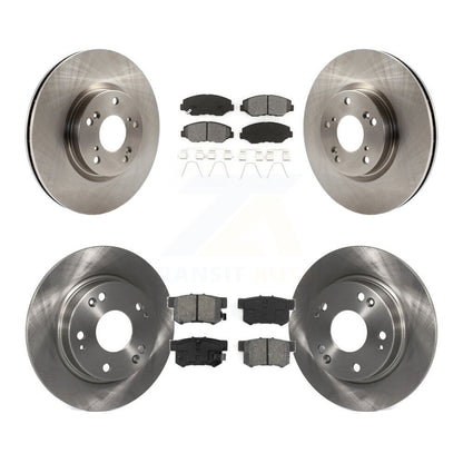 Disc Brake Rotors And Semi-Metallic Pad Front Rear Kit For Honda Civic Acura ILX