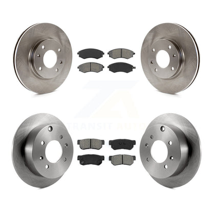 Disc Brake Rotors Semi-Metallic Pad Front Rear Kit For Hyundai Sonata Kia Optima