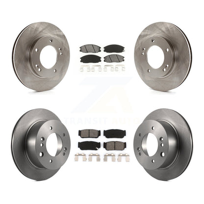 Disc Brake Rotors And Semi-Metallic Pad Front Rear Kit For 2003-2006 Kia Sorento