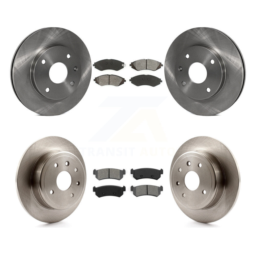Disc Brake Rotors And Semi-Metallic Pads Front Rear Kit For Chevrolet Optra